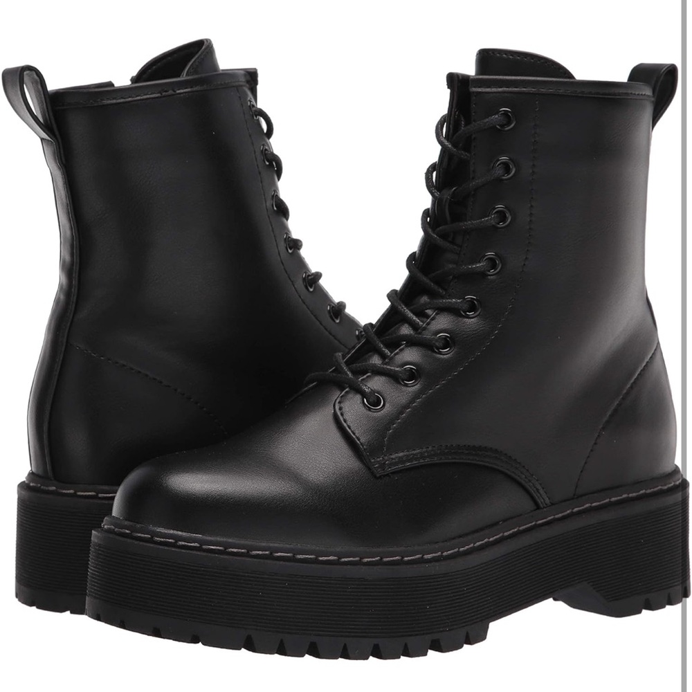 steve madden bettyy platform combat boots